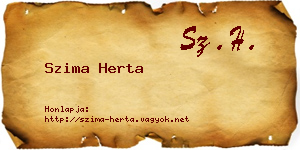 Szima Herta névjegykártya